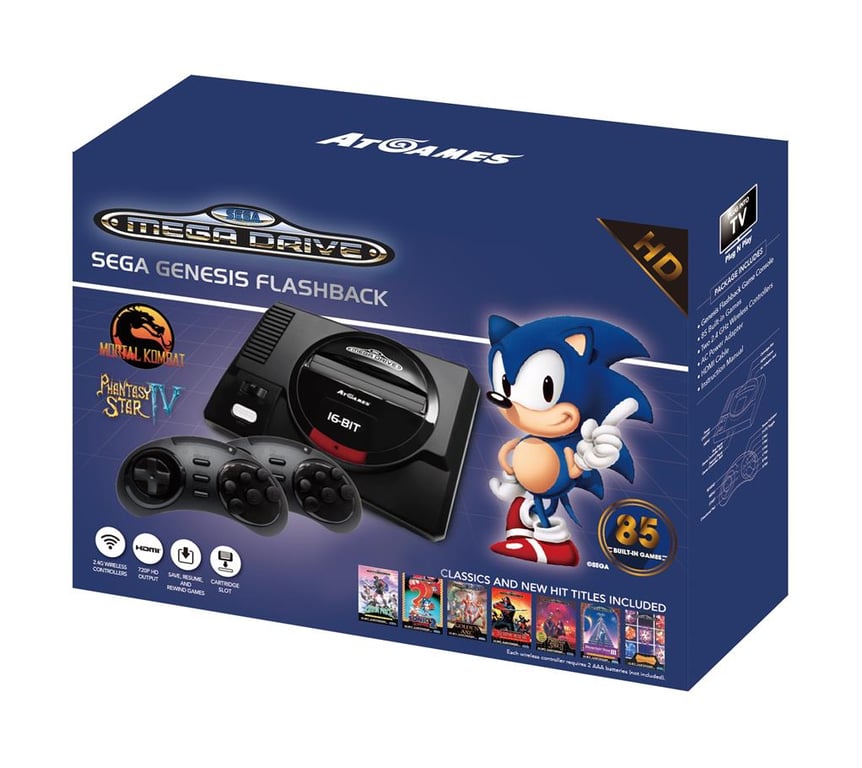 Console Retro Sega Mini Megadrive HD + 85 jeux - édition gold 2017-2018 -  Sega