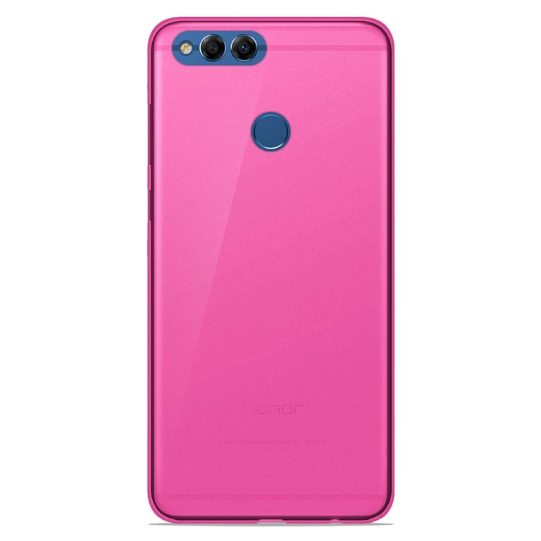 Coque silicone unie compatible Givré Rose Huawei Honor 7X - 1001 coques