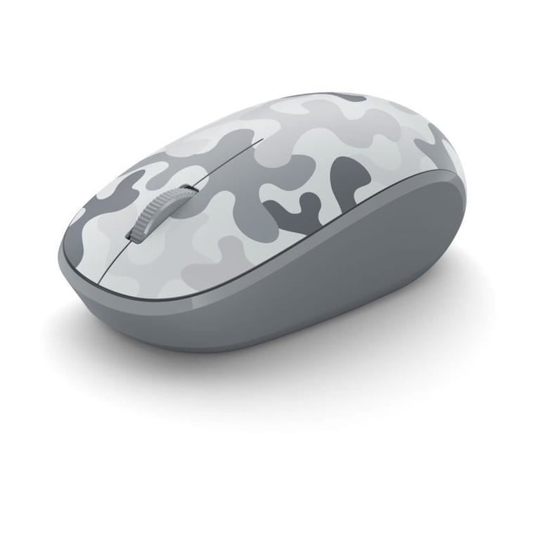 MICROSOFT Souris Bluetooth - Souris optique - 3 boutons - Sans fil -  Bluetooth 5.0 - Camouflage Blanc Arctique