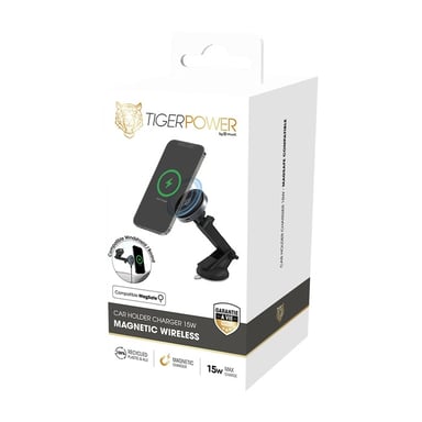Tiger support voiture chargeur magsafe 15w pare-brise/board