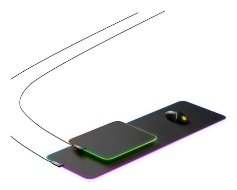 Steelseries QcK Prism Cloth XL Alfombrilla de ratón para juegos Negro
