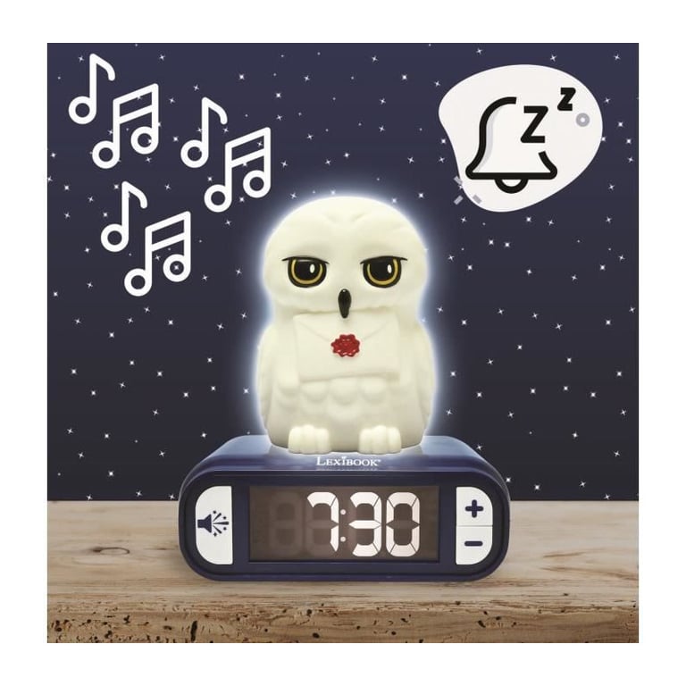 Réveil veilleuse digital LEXIBOOK Hedwige 3D lumineux et sonore Enfant - vue 2