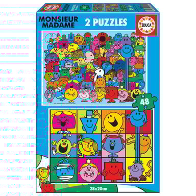 Puzzle educativo Sr. Sra. 2 x 48 piezas para niños