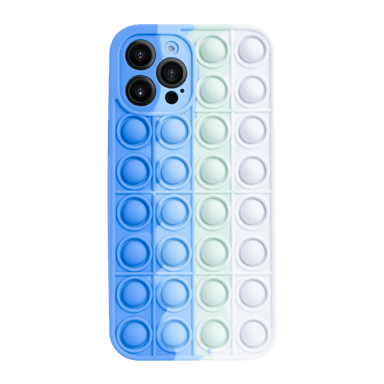Coque Popping Bubble pour Apple iPhone 12 Pro Max, Bleu Vert