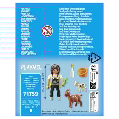 Contadino con capra e capri - Statuetta da collezione