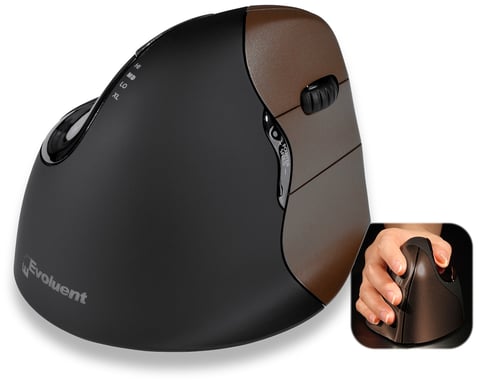 Evoluent VerticalMouse 4 Small Wireless ratón Oficina mano derecha RF inalámbrico Óptico