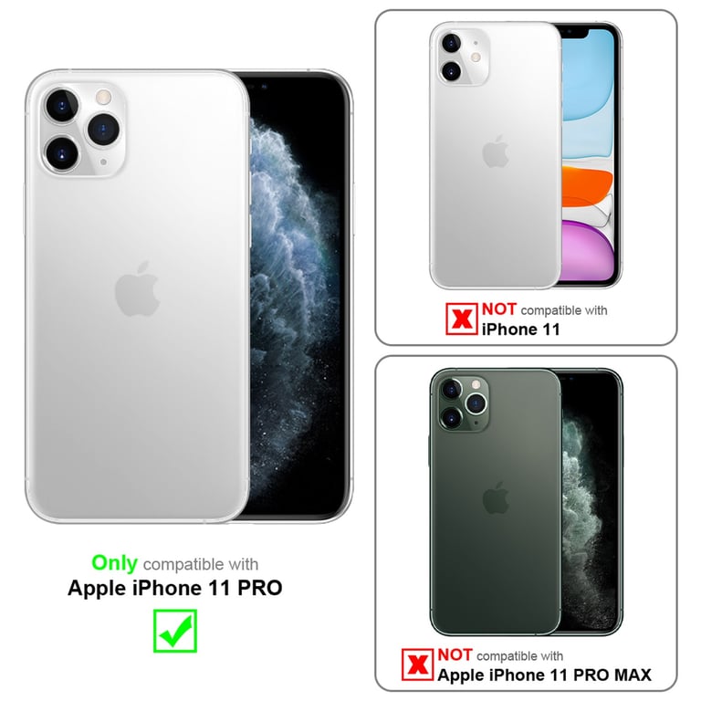 Coque pour Apple iPhone 11 PRO en ROUGE - NOIR Housse de protection Étui  bicolore en silicone TPU et dos en verre trempé - Cadorabo