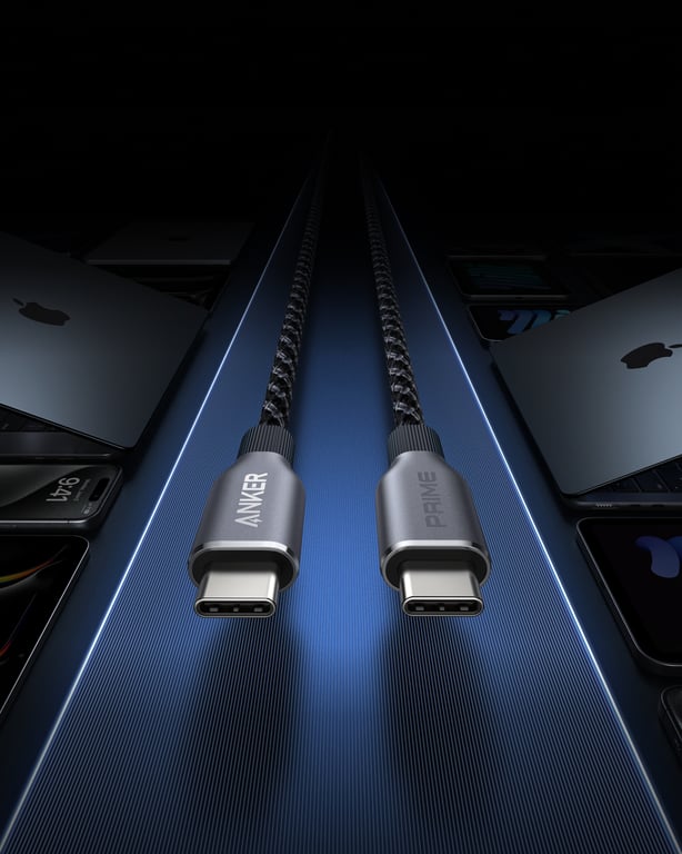 Câble USB C vers USB C Anker Prime design tressé et recyclé 3 ft - vue 6
