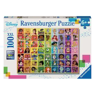 Puzzle XXL 100 piezas - Paleta de colores de tus héroes Disney