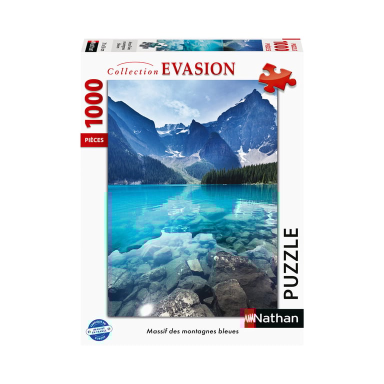 Jeu de puzzle Nathan Massif des montagnes bleues 1000 pièces Multicolore - Neuf