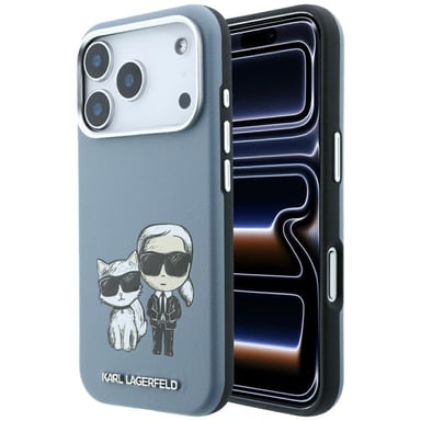 Étui Karl Lagerfeld « Smooth Karl » pour iPhone 18 Pro / 17 Pro, bleu clair