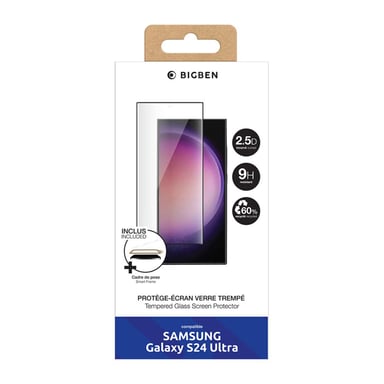 Pellicola per Galaxy S24 Ultra in vetro temperato 2.5D con SmartFrame