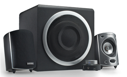 Wavemaster MOODY - Kit denceintes 2.1 Stereo (65 Watt) Pour TV gaming smartphone PC tablette
