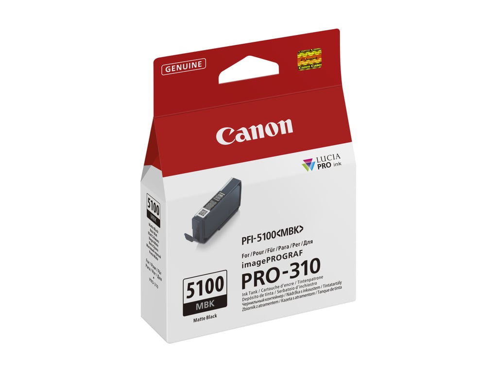 Canon PFI 5100 MBK 14.4 ml original boîte de suspension réservoir d'encre pour imagePROGRAF PRO 310 - vue 6