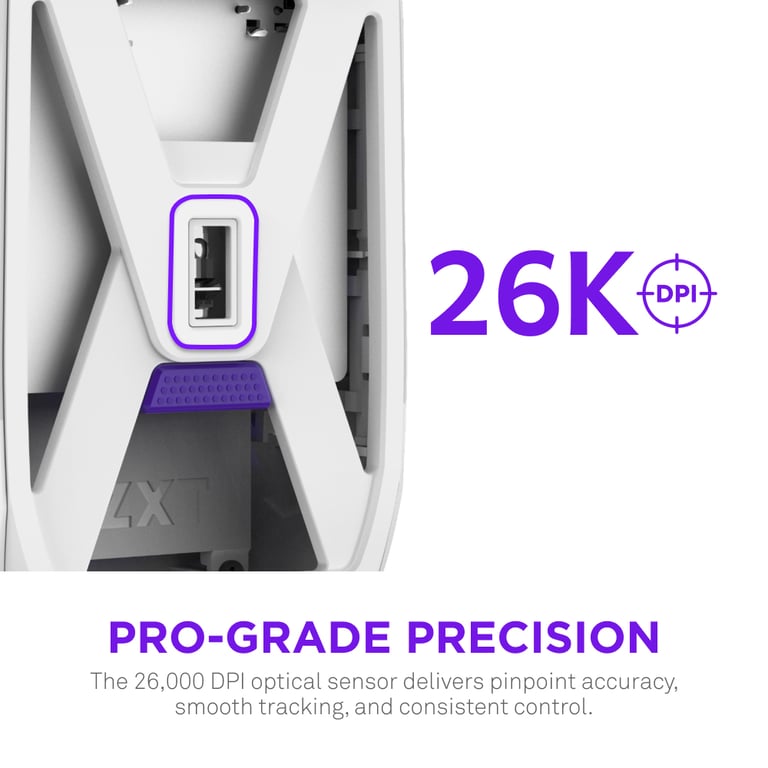 NZXT Lift Elite de Jeu sans Fil – Ultralégère 57 g – Taux d'interrogation de 4K8K commutateurs optiques capteur Optique de 26K DPI – Longue durée de Vie de la Batterie – - vue 3
