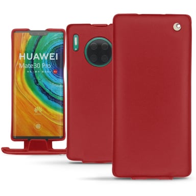 Housse cuir Huawei Mate 30 Pro - Rabat vertical - Rouge - Cuir lisse