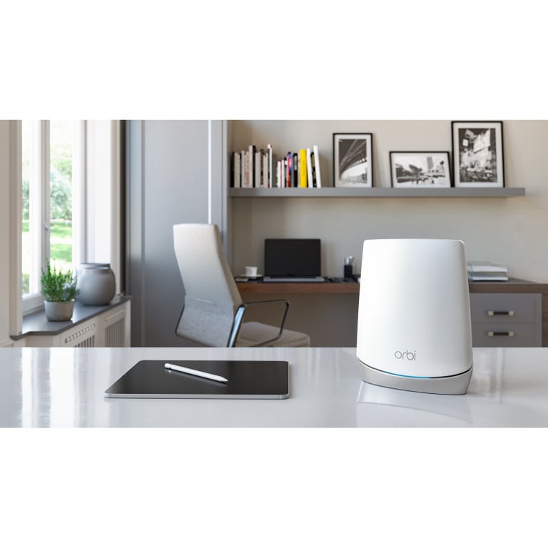 NETGEAR Orbi RBK753 AX4200 WiFi 6 Mesh System Tri bande 2 4 GHz / 5 GHz / 5 GHz Wi Fi 6 802.11ax 7 Interne Neuf - vue 2