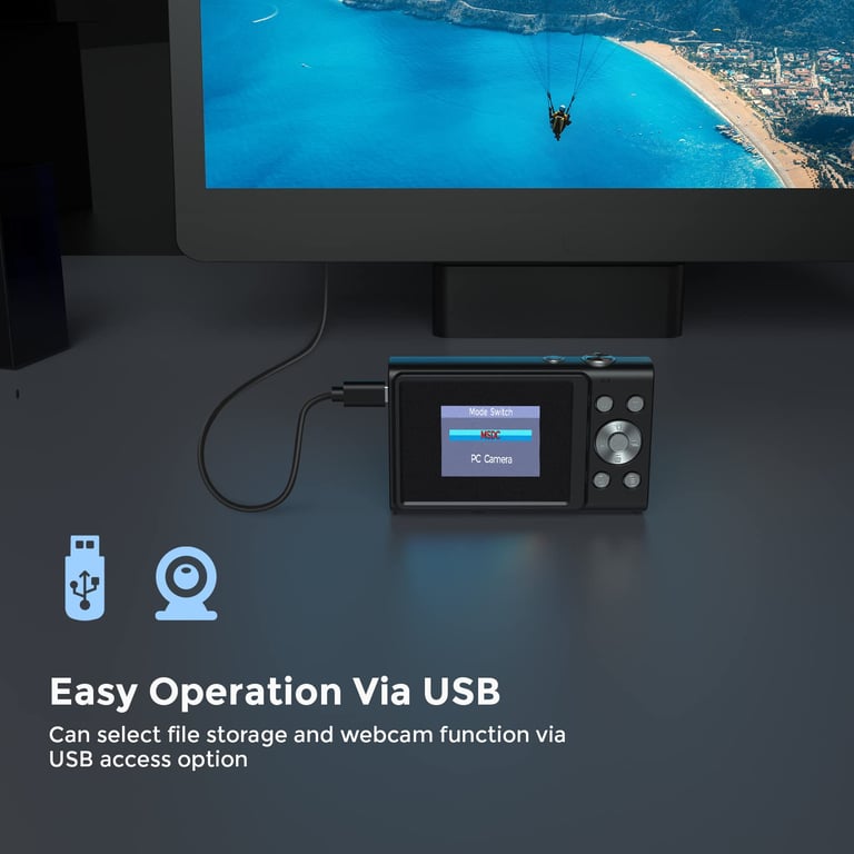 Appareil photo numérique 48MP 2 7K FHD zoom numérique 16X webcam mise au point automatique Neuf - vue 6