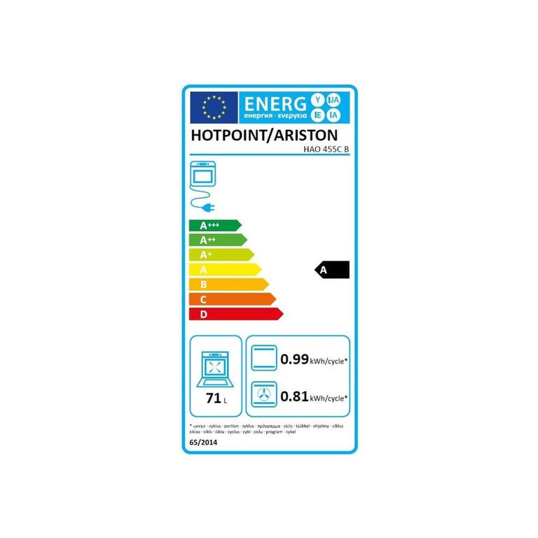Four encastrable Catalyse HOTPOINT HAO455CB 71 595 x 595 x 57 cm - vue 4