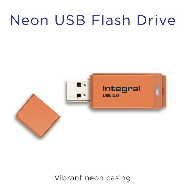 Integral INFD32GBNEONOR3.0 lecteur USB flash 32 Go USB Type-A 3.2 Gen 1 (3.1 Gen 1) Orange - Neuf