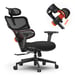 NEWTRAL Chaise Standard NT001 avec soutien lombaire adaptatif, chaise ergonomique, accoudoirs et appuie-tête réglables, base en nylon