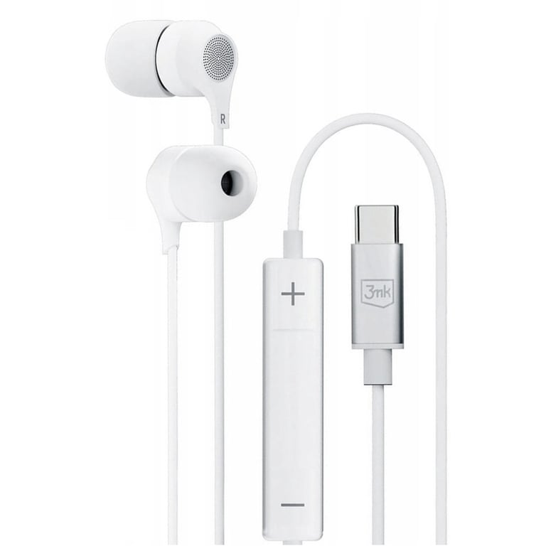 Écouteurs Filaires 3MK – USB-C, Micro Intégré, Kit Mains Libres