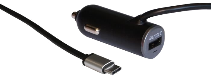 AUTO-T Kit Chargeur USB + connecteur TYPE C - 12 / 24V
