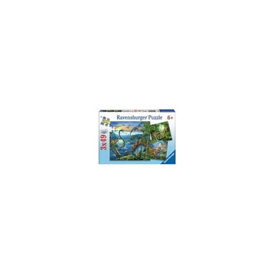 Puzzle Ravensburger 3X49P - La Magia de los Dinosaurios