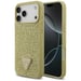 Custodia Guess con logo triangolo strass per iPhone 17 Pro Max oro
