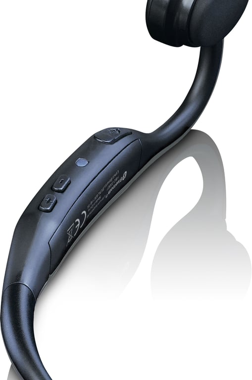 Casque Bluetooth à conduction osseuse LENCO HBC 200GY Autonomie jusqu’à 8 heures Étanche Batterie rechargeable intégrée - vue 3