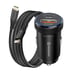 Swissten Cargador de coche USB-C 20W / USB-A para smartphone con cable USB-C 60W 1m Negro