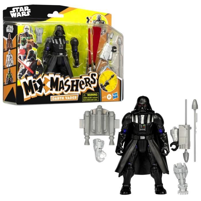 MixMashers Dark Vador, figurine 12 cm deluxe personnalisable a mélanger et combiner avec accessoires, Star Wars, Des 4 ans - Neuf