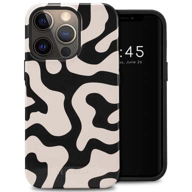 Selencia Coque arrière Vivid pour Apple iPhone 13 Pro - Art Wave Black