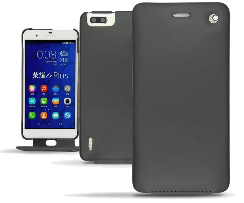 Housse cuir Huawei Honor 6 Plus - Rabat verticalNoir