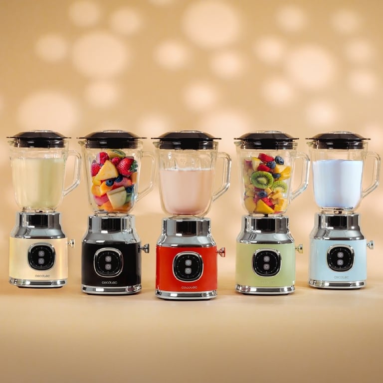 Blender Cecotec RetroTwist – 800W, Bol en Verre 1L, 4 Lames Titane - vue 3
