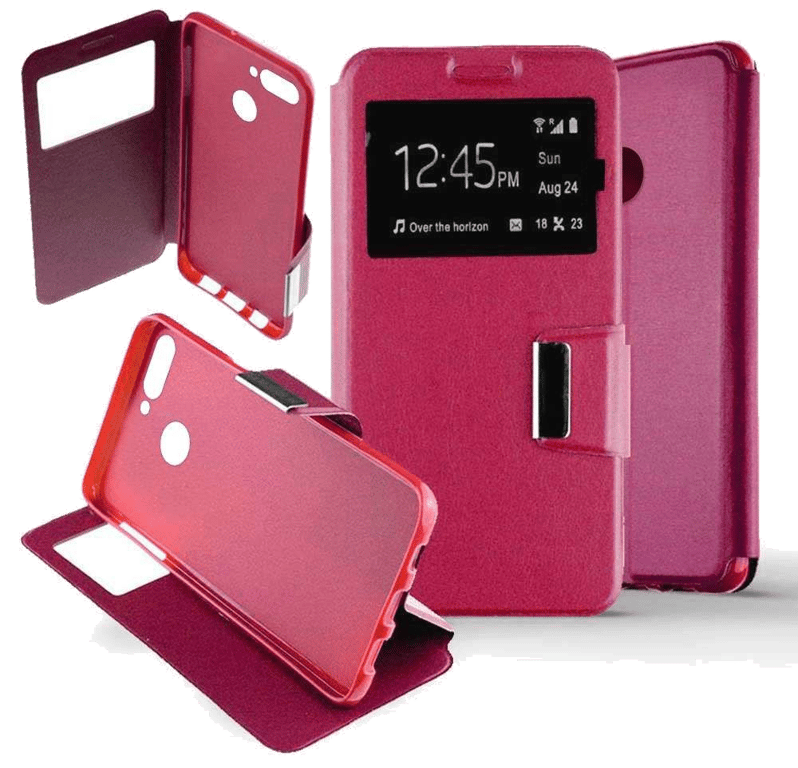 Etui Folio compatible Rose Huawei Honor 7C