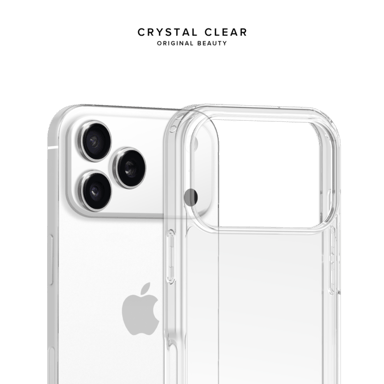Funda híbrida transparente de plástico reciclado para Apple iPhone 17 Pro, resistente a los golpes