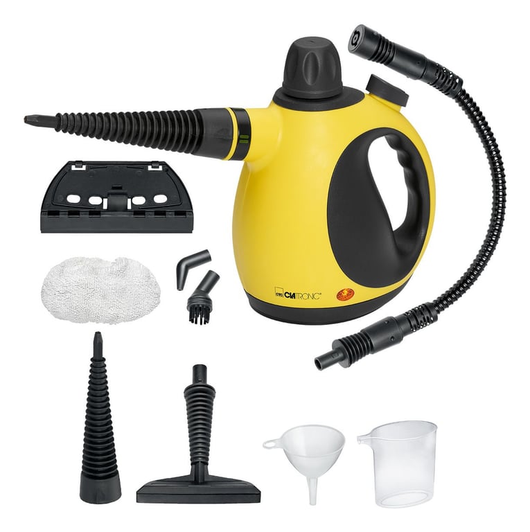 Clatronic Nettoyeur à vapeur nettoie dégraisse & désinfecte | Pression de vapeur 3 5 bar maxi | Steam Cleaner avec buse vapeur orientable à 360° & 5m de câble | 9 accessoires inclus| |DR 3653 - vue 3