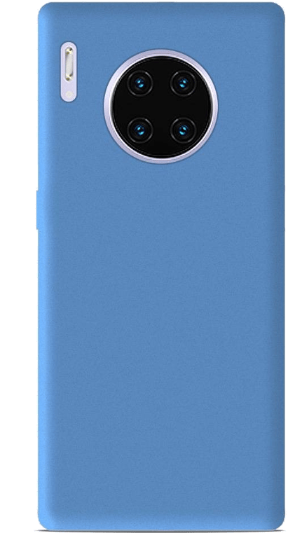 Coque silicone unie compatible Mat Bleu Huawei Mate 30 Pro