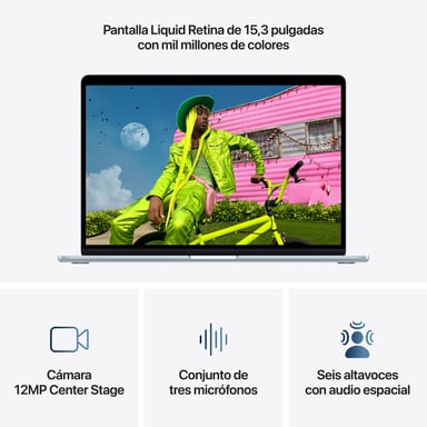 Macbook Air M5 (2026) 15'', 512 GB RAM 16 GB Apple GPU 10, blu cielo - QWERTY ES