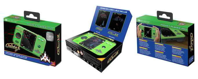 Console di gioco retrò Pocket Player PRO - Galaga - Atari - Schermo ad alta risoluzione da 7 cm