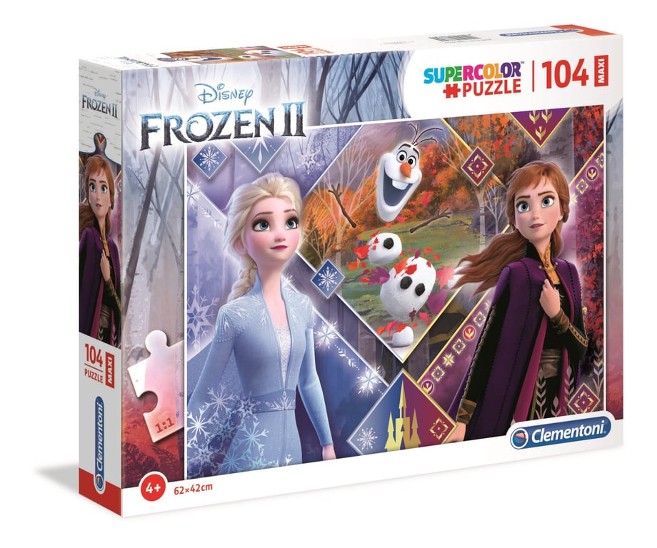 Clementoni Puzzle enfant Supercolor 104 pièces La Reine des Neiges 2 - vue 3
