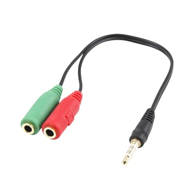 Ewent EC1640 câble audio 0,15 m 3,5mm 2 x 3.5mm Noir, Vert, Rouge