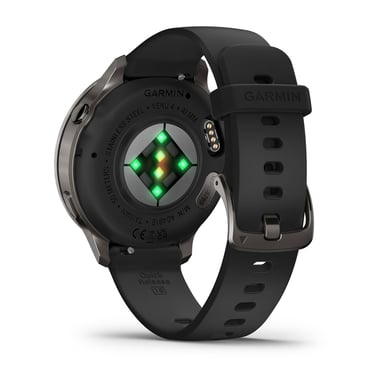 Venu 4 - Smartwatch da 41 mm, GPS integrato in acciaio e silicone - Nero
