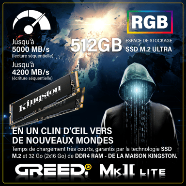 MK2 Lite - PC Gamer - AMD Ryzen 5 4600G - Radeon Vega 7 - Rapide Bureau PC Gaming - 4K & Raytracing avec 4,2 GHz 32 GO RAM DDR4 - 512 GO SSD - Ordinateur avec WiFi + Windows 11 Pro