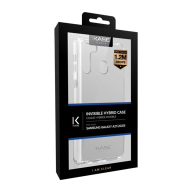 Guscio ibrido invisibile per Samsung Galaxy A21 2020, trasparente