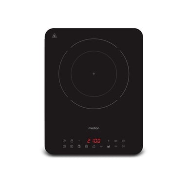 Placa de inducción MEDION MD 100090 2000 W 1 zona Cristal negro Ø 24 cm 8 programas 10 niveles