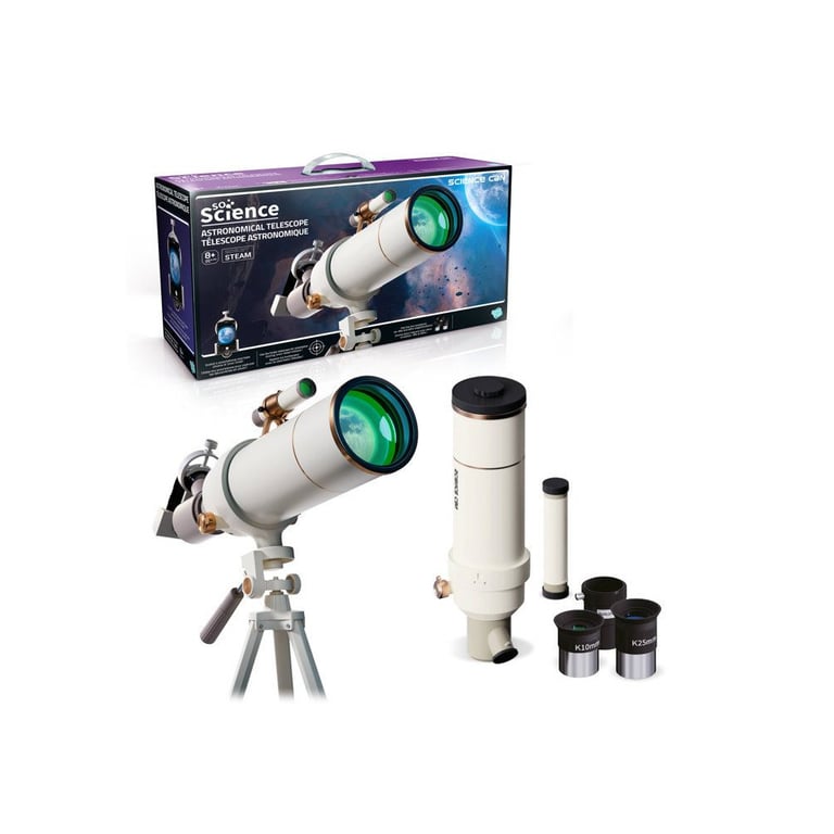 Télescope astronomique Canal Toys So Science avec support smartphone et oculaires Multicolore - Neuf