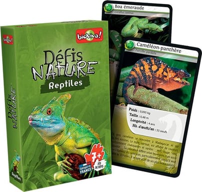 Jeu de cartes Défis Nature : Explorez les Reptiles du Monde
