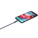 Cable de carga/sincronización trenzado metálico USB-C a Lightning con certificación MFi de Apple (1M), azul Oxford